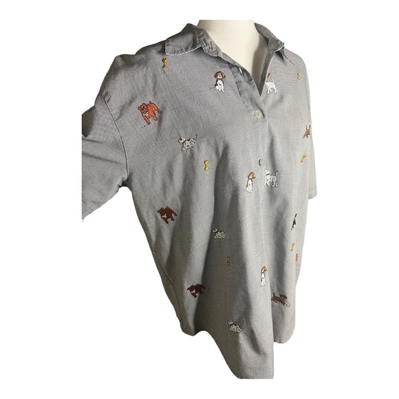 Vintage Embroidered Blouse with Dogs 🐶 XL - Picture 2 of 5